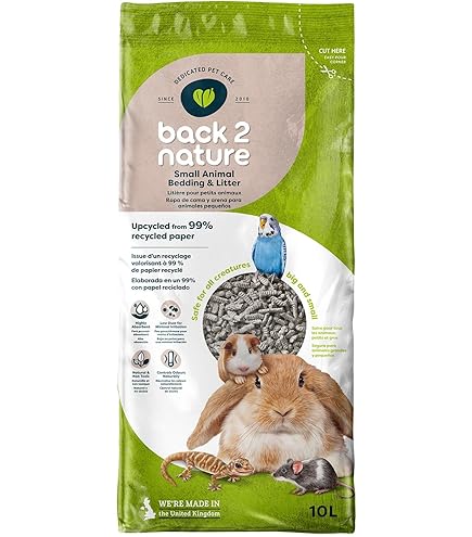 Dihl Lot de 2 paquets de 40 l de papier blanc super absorbant pour petits animaux 6 fois son poids en liquide pour hamster, souris, rat, lapin, cochon d'Inde, gerbille