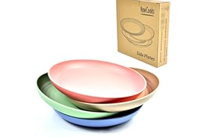 NowCooks Unbreakable Plates Set of 4, UK/EU Tested, Plastic Plate, Perfect for Parties, picnics, Camping and Caravans, Safe for Kids & Adults (Original, Medium)