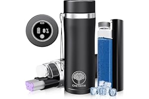 VIOWEY 48H Insulin Cooler Travel Case TSA Approved, Anti-Collision Medical Cooler with Biogel Ice Pack and Pen Box, Stainless Steel Cooler with Digital Display USB and Temperature Alarm Above (Black)