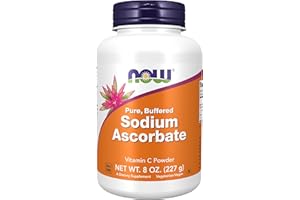 Now Foods, Sodium Ascorbate (Ascorbate de Sodium), 227g de Poudre végétalienne, Testé en Laboratoire, Vitamine C, Sans Gluten, Sans Soja, Végétarien