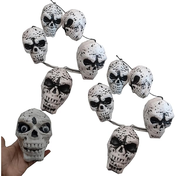 Junware 20 Pcs Halloween Skulls Realistic Looking Skulls Skeleton Head
