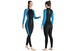 X-MANTA Combinaison complète en néoprène de 3 mm pour homme et femme Combinaison de plongée intégrale en néoprène Sretch à manches longues pour garder au chaud Fermeture éclair avant Adulte pour la plongée