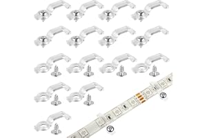 VIPMOON 100 st LED-fäste 10 mm LED-remsorfäste LED-remsehållare genomskinliga LED-bandfäste för 10 mm vattentät LED-remsa. Skruvar ingår i leveransen