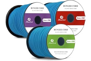 Abma Cord Cuerda Elástica 8mm 10M Cuerda de Lona Cuerda de Goma Cuerda Tensora Cuerda Expansora - Azul