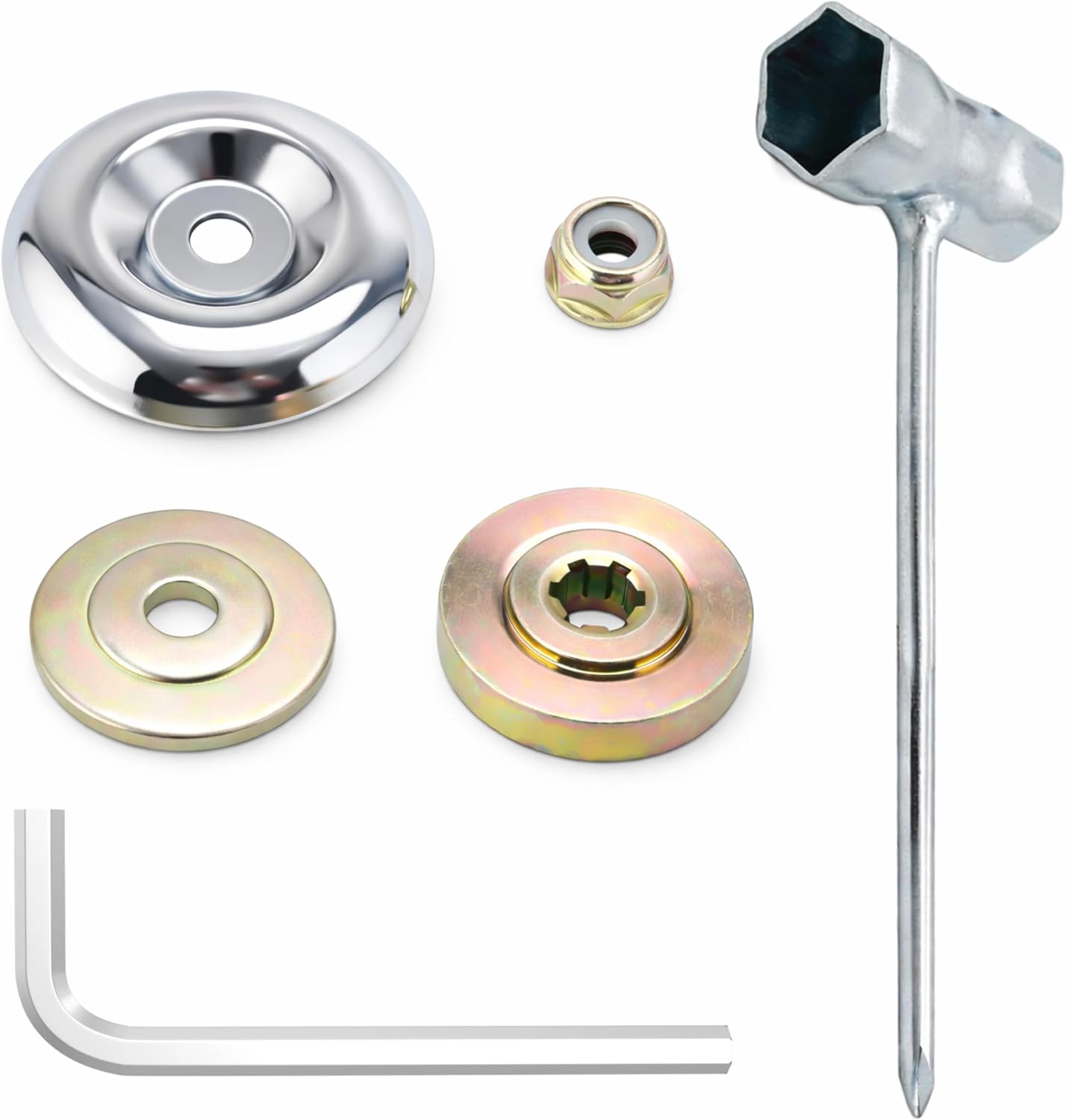Rowglow 6pcs Tuercas Cuchilla Cabezal Desbrozadora Universal, Adaptador Cabezal Desbrozadora(6pcs)