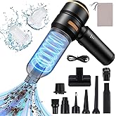 Aspirador de Mano Potente - 20000Pa Mini Aspiradora de Mano Sin Cable, Aspirador Coche Potente sin Cable Adecuado Para PC,Cas