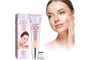 NEXOLLA Crème CC d'ajustement et d'isolement du Teint du Visage SPF50, Base de Teint Soin Matifiante Longue Tenue, BB Cream Foundation Make up CC Cream, Fond de teint liquide Makeup, Light