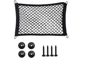 ERBO Dwuwarstwowa siatka bagażowa na rower, motocykl z 4 haczykami, siatka zabezpieczająca do bagażnika dachowego, roweru, motocykla, kosza rowerowego, bagażnika (podwójna warstwa, 35 x 25 cm)