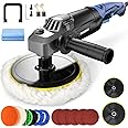 RAYBAO Car Polisher, 1200W Car Polishers and Buffers, Variable Speed 1600-3500RPM, Car Buffer Polisher Machine with Detachable Handle, 180mm/150mm Disc for Polishing/Waxing