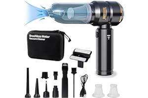 YESAY Cordless Mini Handheld Vacuum Cleaner 16000PA, Portable 2-in-1 Air Duster & Vacuum for PC, Car, Home, Office