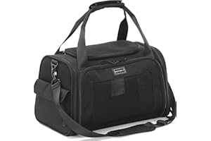 Petsfit Trasportino per gatti e cani, pieghevole, borsa per il trasporto per cani di piccola taglia, di alta qualità, con tracolla e morbido cuscino espandibile