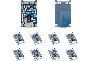 Módulo de Carga de Batería de Litio 5V 1A Placa de Carga de Batería de Litio Micro USB con Función de Protección Dual 10 Piez