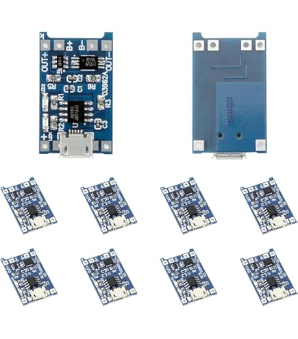 Modulo Ricarica Batterie Litio TP4056 Con Protezione - MicroUSB, 1A, Per Li-Ion 3.7V E LiPo | Con DW01 - Foto 3
