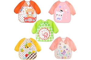SLOSH Babero Bebé Impermeable con Mangas Largas EVA Infantil para Pintar Niños Niñas Unisexo 6-36 Meses