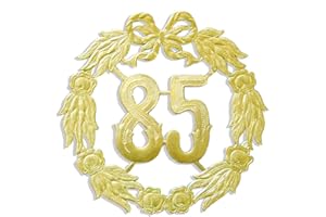 Kunze A013060851 Jubiläumszahl 85, Ø 18 cm, Gold