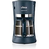 Ufesa Filtre Kahve Makinesi CG7114 Capriccio, 6 Fincan, 600 W, 0.6 L, Kalıcı Filtre, Damlama Durdurma, Otomatik Kapanma, Siya