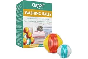 CHERIOLL Bolas Atrapa Pelos Lavadora,14 PCS Reutilizables Bolas para Lavadora,Quita Pelos Lavadora Mascotas,Atrapapelos Mascota Lavadora,Quita Pelusa Lana y Cabello de la Ropa en la Lavadora