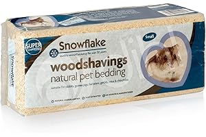 Dihl Snowflake Small Animal Wood Shavings Natural Pet Bedding 1KG, Dust Extracted Premium Pet Bed Substrate, Odour Control, For Rabbit, Hamster, Gerbil, Guinea Pig, Mouse, FSC Approved, Small