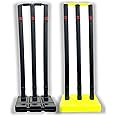Thrifty Sports® Combo of 2 Full Size Set 32" Heavy Plastic Cricket Stump Set (Green Blk)