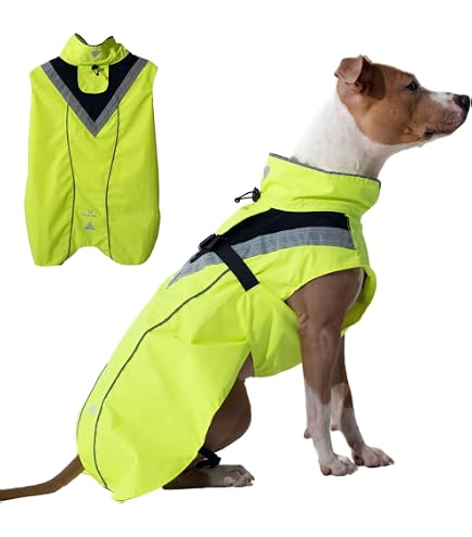 Knuffelwuff Hundemantel – Atmungsaktiv, Wasserabweisend, Reflektierend, Größe 40 Cm, Braun/schwarz
