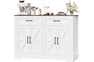 ‎HOCSOK HOCSOK Sideboard Küchenbuffet mit Arbeitsplatten, küchenschrank 2 Schubladen und 4 Türen für Küche,Wohnzimmer, Flur und Esszimmer