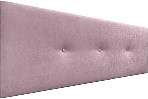 DHOME Cabecero de Polipiel o Tela Acualine Liso con Botones Tapizado de Alta Gama Cabezal Lujo Cama Dormitorio Moderno Acolchado (Tela Salmón, 135x50cm (Camas 120/135/140))