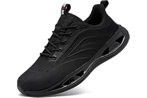 LARNMERN Scarpe Antinfortunistiche Uomo Anti-Schiacciamento Ammortizzazione Comodo Traspiranti Leggere Scarpe da Lavoro con Punta in Acciaio