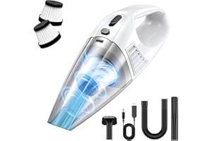 NYRALIS Handheld Vacuum Cleaner, Powerful Cordless Car Vacuum Cleaner with 2 Filters, Lightweight Hand Held Vacuum Cordless with Multi Nozzles Portable Rechargeable Mini Handheld Vacuums for Car Home Pet Hair