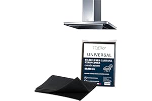 Today – Filtro Universal de Carbón Activo para Campanas Extractoras de Cocina 40x100 cm – Recortable, Anti-Olor, Retiene Grasa y Humedad – Seguridad y Calidad Italiana