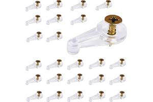 50-pack glasdörrhållare klämmor kit YUTOU plast glaspanel klämmor med skruvar genomskinliga spegelhållare klämmor för fixering fönster glas skåpdörr