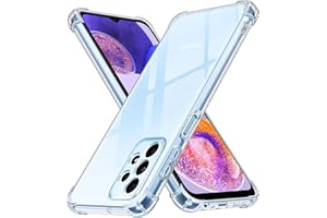 ivoler Funda para Samsung Galaxy A23 5G, Carcasa Protectora Antigolpes Transparente con Cojín Esquina Parachoques, Suave TPU Silicona Caso Delgada Anti-Choques Case