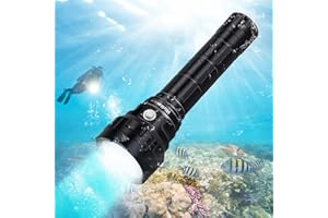 Wurkkos DL40 Diving Flashlight, Bright Max 5000 Lumen Scuba Dive Light with 4 LH351D LED, IPX8 Waterproof Submarine Flashlight Underwater 492ft, High 90CRI Rechargeable Diving Torch for Depth Cave