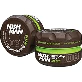 Nishman Sa&ccedil; Şekillendirici Wax 08 Matte, 150 ML | T&uuml;m Sa&ccedil; Tipleri | Ekstra G&uuml;&ccedil;l&uuml;, Doğal ve Matt G&ouml;r&uuml;n&uuml;m
