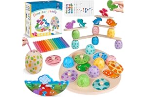 Aliex Wooden Toys for Toddlers – Montessori Colour Sorting, Stacking & Balancing Puzzle – Baby Educational Toys for Fine Motor Skills & Learning – Gifts for Boys & Girls