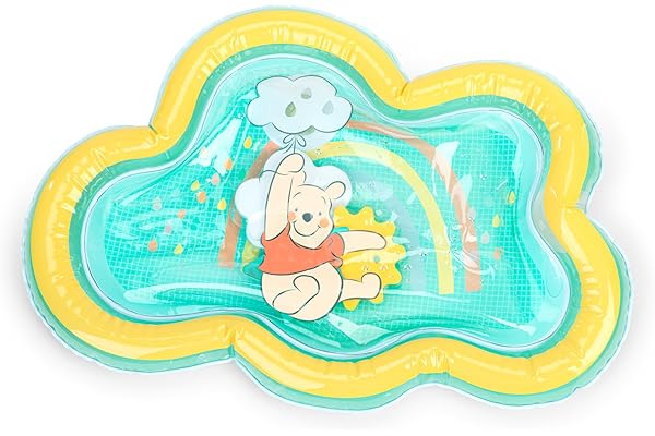 Bright Starts, Tapis d'Eau Disney Baby Winnie the Pooh Once Upon a Tummy Time, Bleu, pour Nouveau-nés et Plus, Unisexe