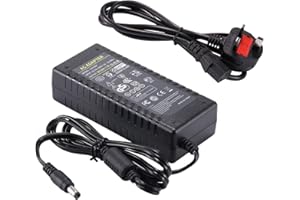12V 7A Power Supply Adapter, COLM AC 100V-220V to DC 12 Volt DC 7 Amp 84W Transformer for LED Strip Light CCTV System