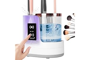 VEXNOOK Make Up Pinselreiniger Trockner - Elektrischer Make Up Pinselreiniger mit Trocken- und Nassreinigungsdesign für Effizientes Reinigen und Trocknen von Make-Up-Pinseln, für Kosmetikpinsel aller Groβen