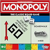 Monopoly Masa Oyunu | Depolama Tepsisi ve Daha B&uuml;y&uuml;k Jetonlu Klasik Oyun | 8+ Yaş | 2 ila 6 Oyuncu | &Ccedil;ocuklar ve Yetişkinler 