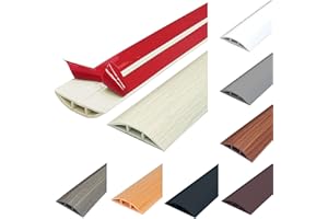 IGTOPS Protezione per Cavi da Pavimento Flessibile e Ritagliabile - Canalina Autoadesiva in PVC - Copertura Protettiva per Cavi