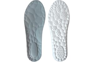 Doukesh Solette in Memory Foam 4D con Supporto per Arco Plantare Ortopediche Sport Solette Inserti per Scarpe da Ginnastica Scarpe Sportive Traspirabile Grigio 41-42