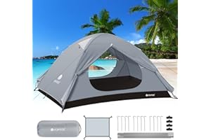V VONTOX Tent, Camping Tent 2-3 Man, Backpacking Tent Lightweight, Waterproof Windproof UV Protection, Two Doors Dome Tent, Easy Setup, for Family in Traveling, Beach, Camping and Outdoor Activity