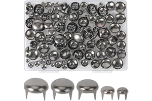 GORGECRAFT 200 remache de Garra de 4/6/8/10/12mm con Forma de Cúpula Redonda con Forma de Garra de Metal Bronce Estilo Punk con 4 puntas Manualidades de Cuero Tela Ropa Zapatos Bolsos Cinturones Vaque