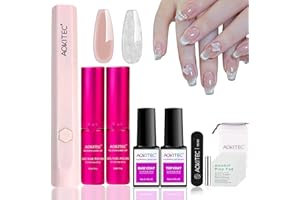 ‎AOKITEC Aokitec Gel Nagellack Starter Kit : UV Lampe für Gelnägel ud 2 Farben Silber Cat Eye und Nude Gel Nagellacks mit Base & Top Coat, Nagellampe,Manicure Nägel Selber Nagelstudio Set for Nails Art DIY