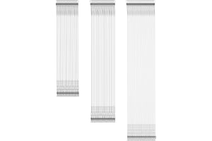 INNOHHUSTLE 60 Stück Angelhaken Mit Vorfach, 3 Größen Edelstahl Stahlvorfächer Hecht Schwarz Stahl Fischen Angelzubehör Set Für Salzwasser Süßwasser Raubfische, 18.5/23.5/28.5 cm