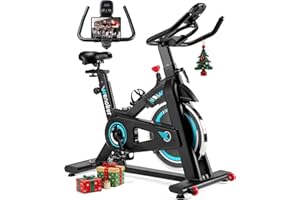 ‎WENOKER Wenoker Heimtrainer Fahrrad, Leises Hometrainer Ergometer mit LCD-Monitor, Hometrainer Fahrrad mit Tablet-Halter, Spinning Bike Indoor für Kardio-Training zu Hause, Bis 140KG