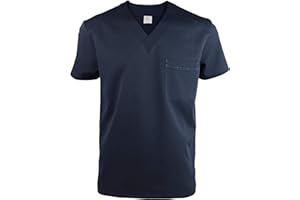 JONATHAN UNIFORM Stretch Mens V-Neck Scrubs Shirt with 1 Functional Pocekts