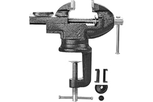 U-BCOO Tornillo de banco giratorio de 360°, para cortar, pulir, cortar, fijar, pegar y otros trabajos de carpintería, taladrar, cortar, trabajar metales
