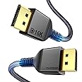 Maxonar VESA Certified DisplayPort 2.1 Cable, 16K DisplayPort Cable 2.0 Supports 80Gbps,16K@60Hz, 10K@60Hz, 8K@60Hz, 4K@165Hz, HDR, HDCP 2.2, 3D, ARC for Gaming Monitor, TV, PC, Laptop(10FT/ 3M)