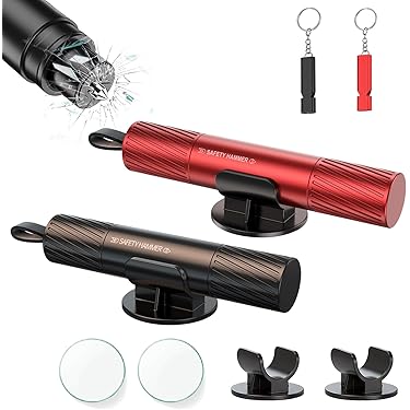 Brise Vitre Coupe Ceinture 2 En 1, Marteau Brise Vitre Voiture, Coupe