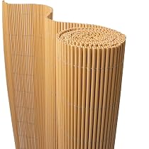 Canniccio PVC Per Recinzione Con Fascette: Schermo Per Balcone E Terrazzo Antivento, Protezione Da Sguardi Indiscreti, Colore Bambù 140x800cm